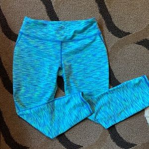 Kirkland Signature blue & green athletic leggings
